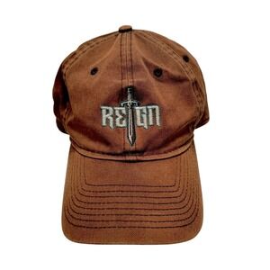 Reign‎ Distressed Brown Baseball Hat Christian God Blessed Evangelical Religion